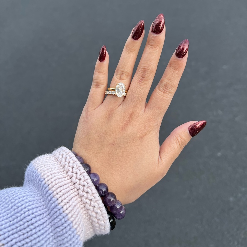 Size 5 Engagement Ring and Wedding Band set
